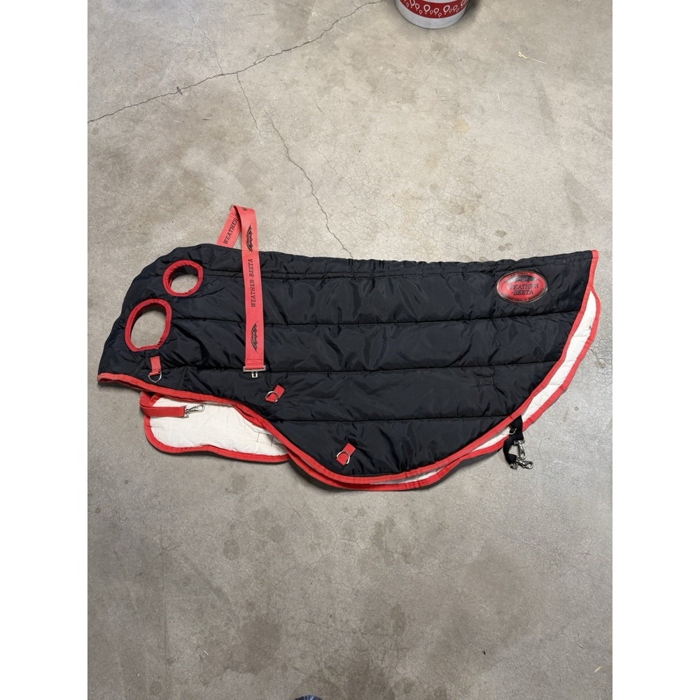 WeatherBeeta Horse Blanket Black Red‎ Quilted Stable Sheet 54-57 Adjustable
